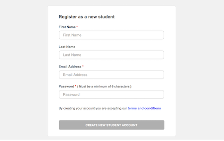 registration form for students